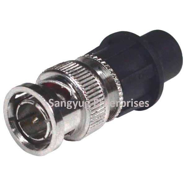Bnc Male Connector Black Plastic Cover