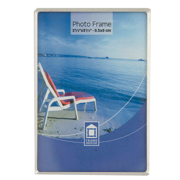 Photo Frame Dull Silver Round Edges Inside Velvet Easel Back 8X10 Pata 6403 Silver