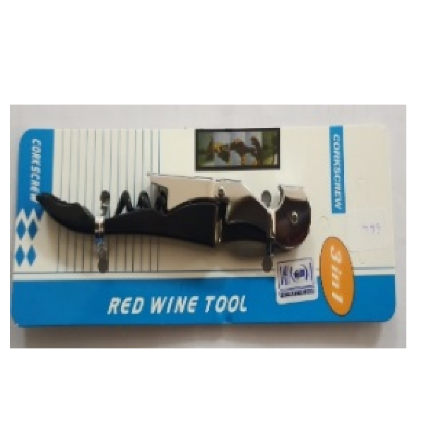 Corkscrew And Bottle Opener, 1 Pc On Card
