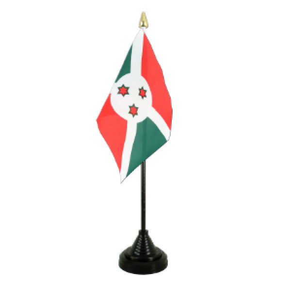 Flag With Stick And Base 4inchX6inch Burundi