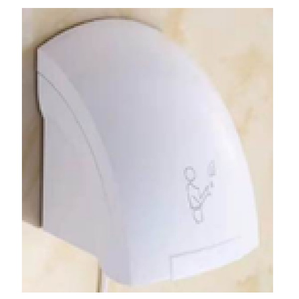Hand Dryer, Plastic With UK Plug, Time-10-12 Sec. Air Speed-15M/S, 1800Watts, Size-26*25*24cm