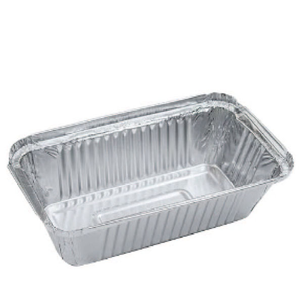 St-Alum Container Rect 8389 - 21 X 14 X 5 Cm, Pack Of 125 Pcs, With Lid