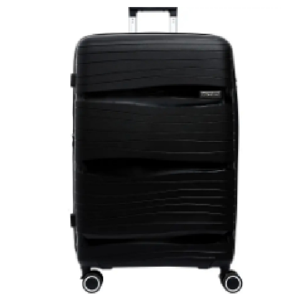Black 28 Inch Wheeled PP Luggage Trolley