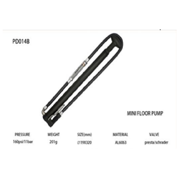 Mini Floor Air Pump For Bicycle & Balls, With Valve & Bicycle Mounting Kit