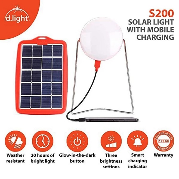 D.Light Solar Study Lamp With Mobile Charging Socket