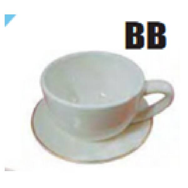 Porcelain 4 Pcs Bb Cups + 4 Pcs Plain Saucers