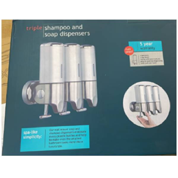 Stainless Steel Soap Dispenser, 3-In-1, 1500ml Stainless Steel Natural Color + Metal Pull Rod