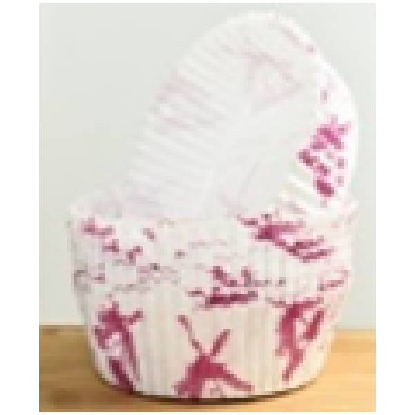 Cake Case, 83*33.5Mm, 200 Pcs, Sunpower Brand, White With Pink Design