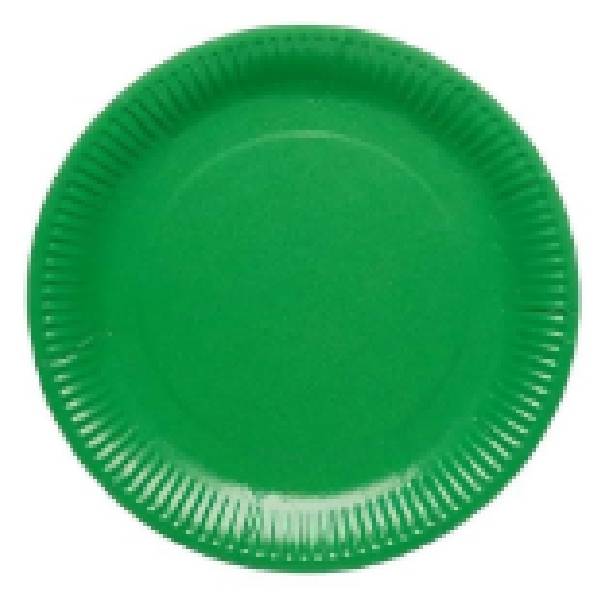 11Inch Plain Round Green Coloured Plate, Pack of 25