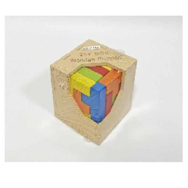 Wooden Block Puzzle In Disassemble Type Wooden Cube