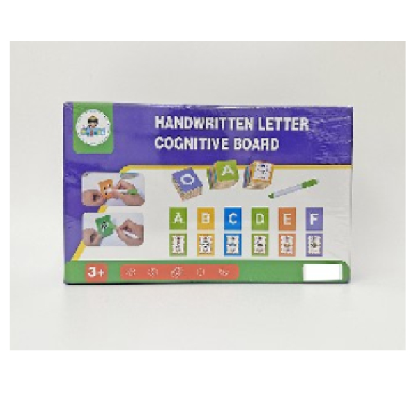 Wooden Handwritten Letter Cognitive Board (Erase Letters) In Color Box