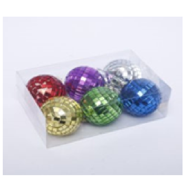6cm Foam Ball With Mirror Asstd Color, 6pcs/pkt