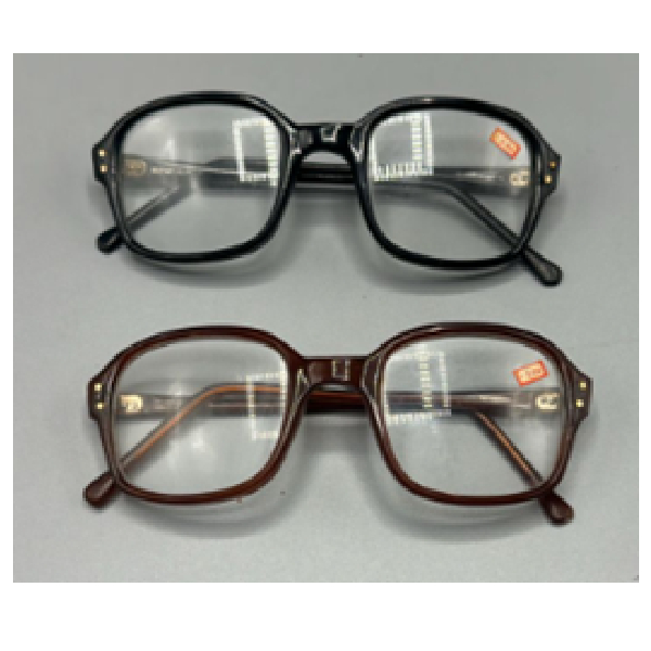 Reading Glasses 2.00 Power Plastic Frame, Black/Brown