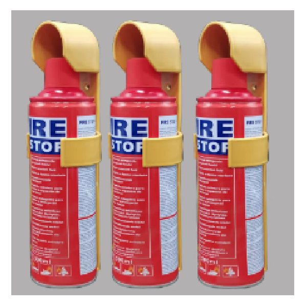 Disposable Extinguisher For Cars Etc, Foam, 500Ml, W/ Plastic Clamp
