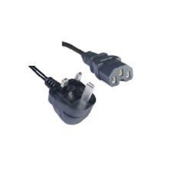 Power Cable Uk Type Without Fuse 1.5M Black