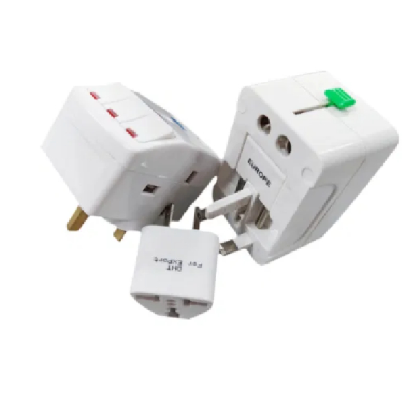 13A Adaptor To 3 Way Universal Socket & 3 Way 2 round-flat Pin Socket With Power switch & Light