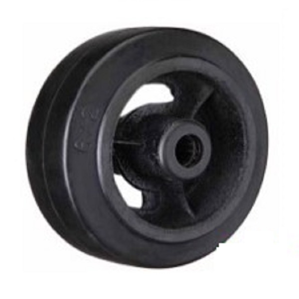 Cast iron rubber wheel only 125mm