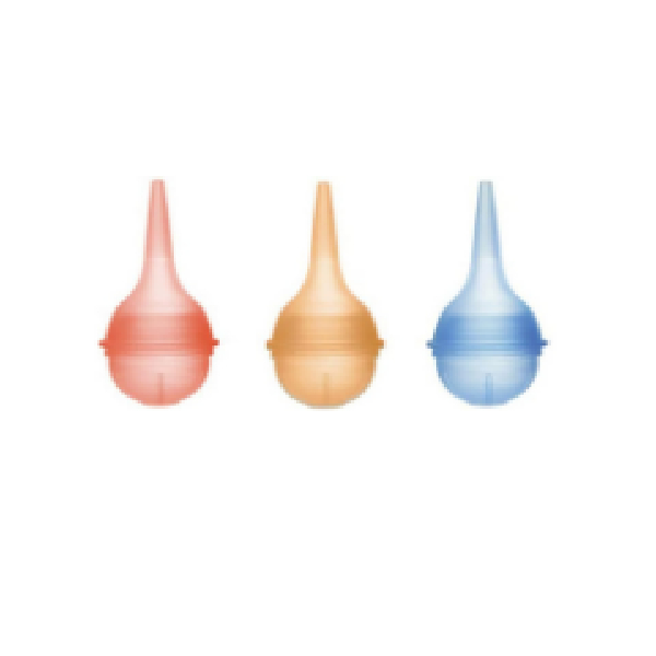 Silicone Nasal Aspirator(77*42Mm) - Assorted Colors - Peach, Orange And Blue
