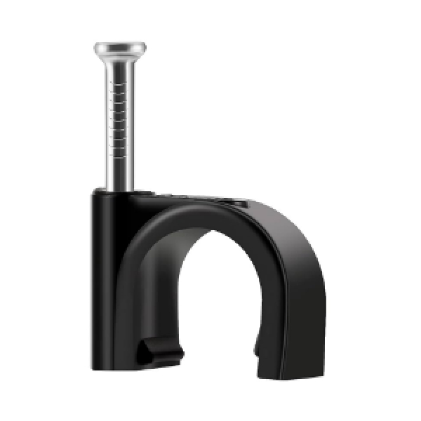 Cable Clips, Round With Steel Nails