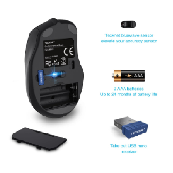 Ps-2 Wireless Mouse With 2Xaaa Battery