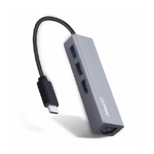 Cliptec Type-C Usb3.1 1+2 Ports Hub With Ethernet Adapter