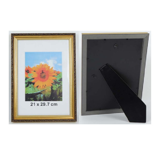 Photo Frame A4(21X29.7cm) Gold With Brown