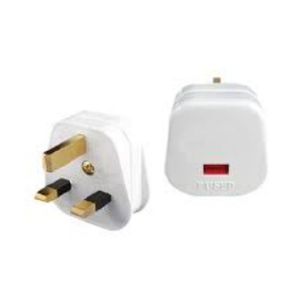 13A Top Plug White With Light