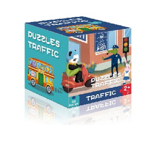 Block Puzzle Traffic 60Pcs In Printed String Carrying Box