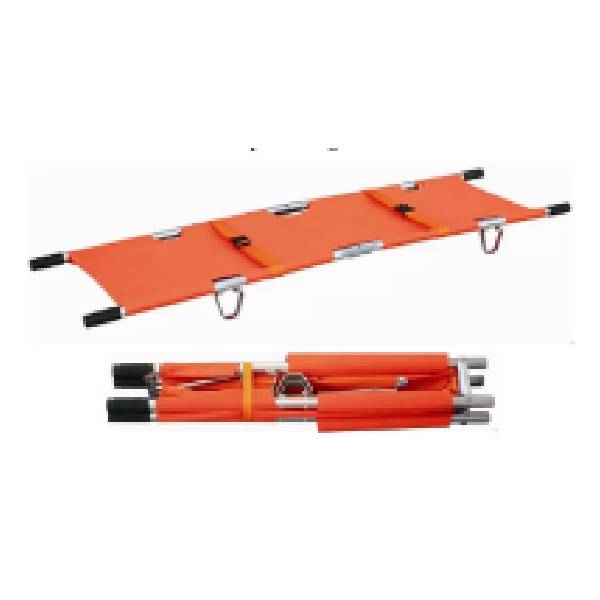 Aluminum Alloy Folding Stretcher 208*55*13cm, Folded Size : 104*17*9cm, 4.7Kg
