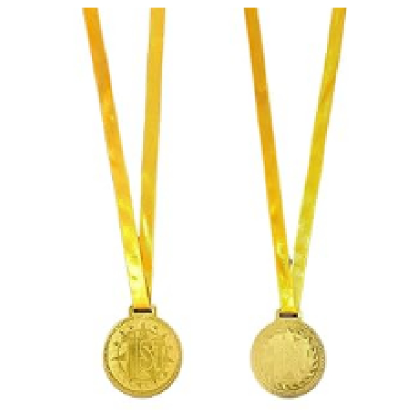 Antique Bronze Medal With Yellow Ribbon,For All Sports And Academics 2nd Position,Size 70Mm