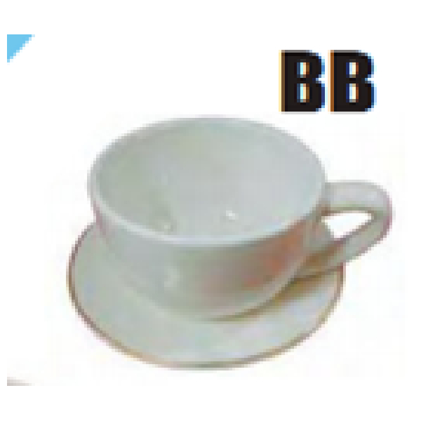 Porcelain 4 Pcs Bb Cups + 4 Pcs Plain Saucers + Pot A
