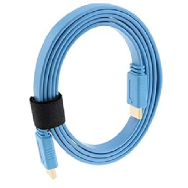 Hdmi Cable Type-A To Type-A 3M Flat Blue - Blister Packing Cursor