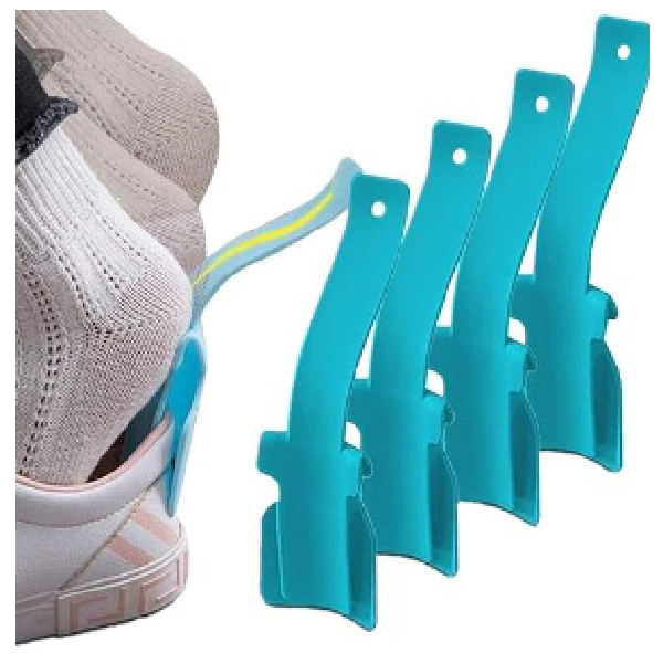 Shoe Horn Helps To Wear Shoe Blue