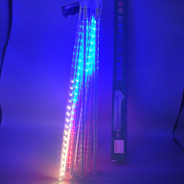 LED Meteor Tube Lamp Set Of 10, 50cm Each RGB