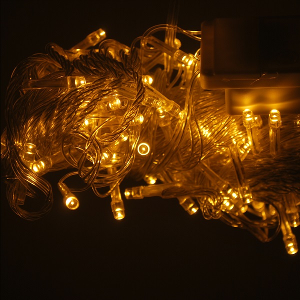 20m+200L LED String Indoor Light With 8 Modes Controller Warmwhite