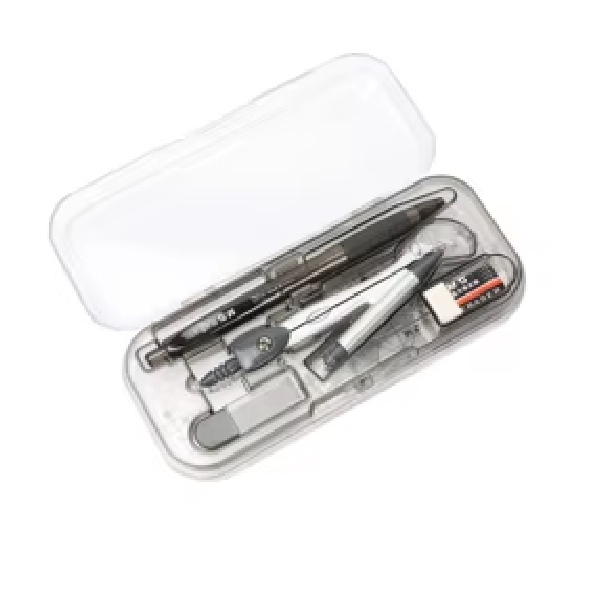 Skool Compass Set 7pcs/Set, Mini Size, Transparent