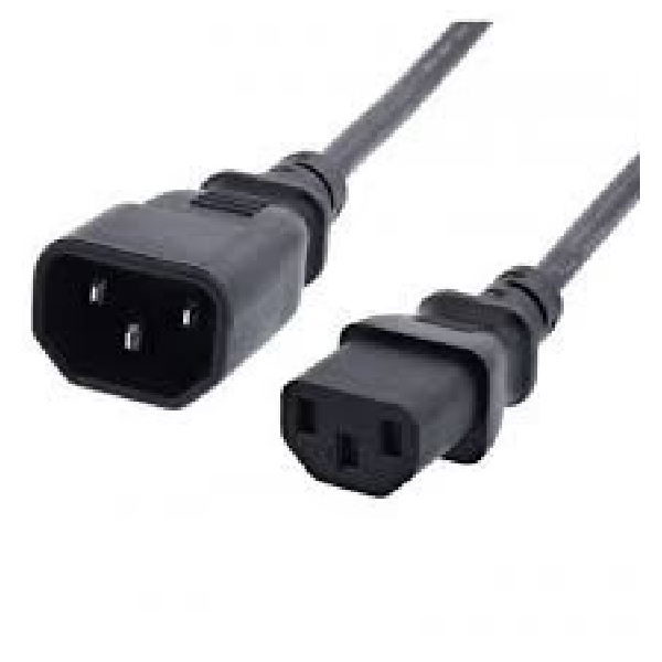 Back To Back Computer Power Cable 1.8M Black