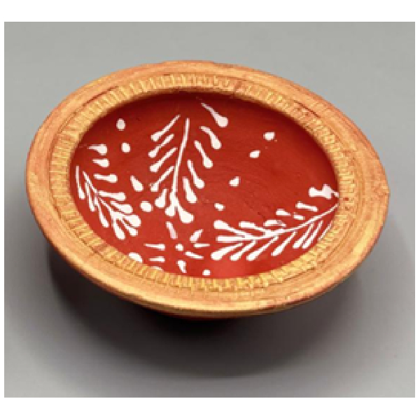 Clay Diya 5 Inch Colorful With Design Assorted