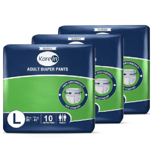 Karein Classic Adult Pull Up Diapers Xlarge, Pack of 10