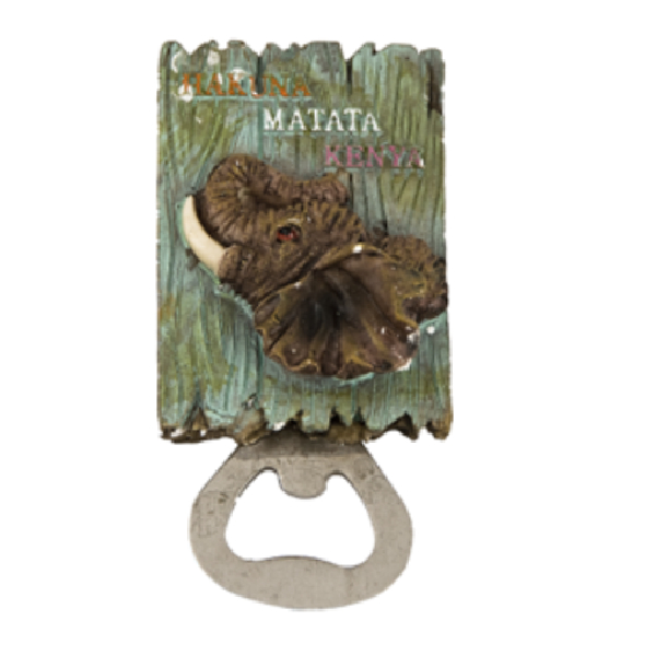 Elephant Magnet Bottle Opener, Sunpower Magnet Polyresin