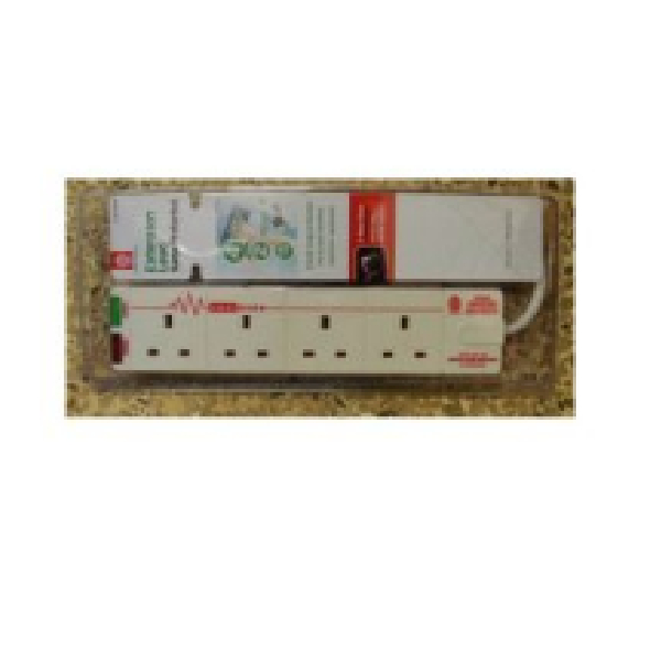 4 Way Extension With Surge Protection With Individual Switch & 2 Usb Port, 1.8M Cable Sunpower