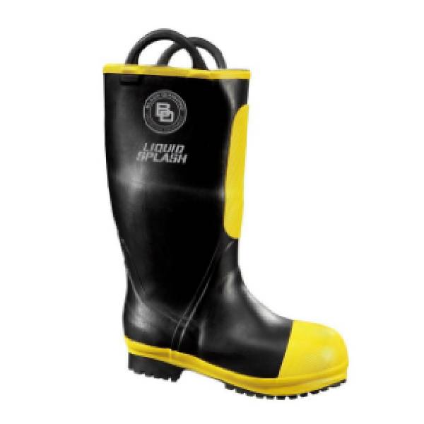 Rubber Boots For Fire, With Rexine Lining 43 Yellow/Black