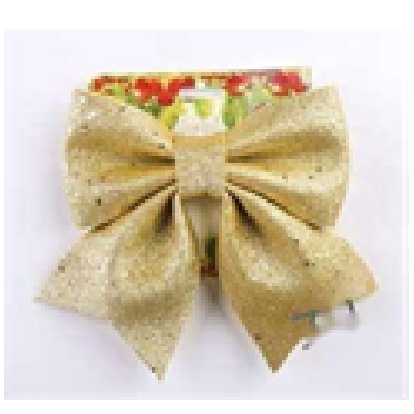 19*21cm Bowknot With Paillette Decoration Gold On Card