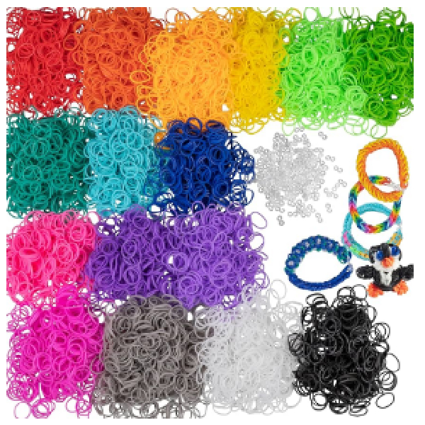 Loom Bands Single Color Packing With Tool (Green/Orange/Red/Blue/Black/Pink) Sunpower