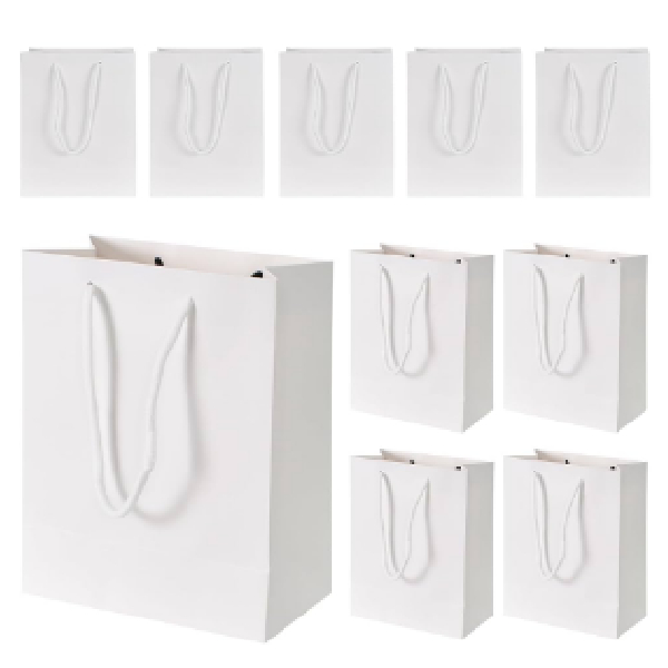 18*23*10cm 210g White Card Peper Gift Bag