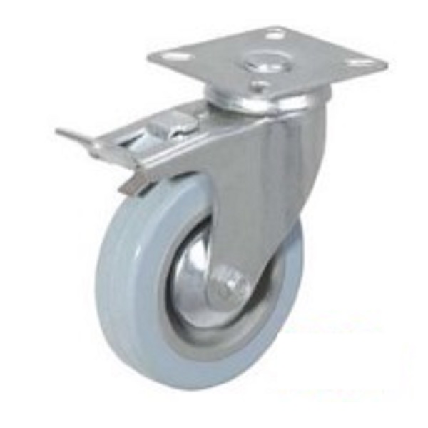 Light duty rubber caster wheel swivel 50mm