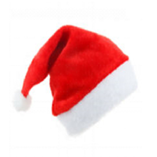 28*35cm Red Plush Christmas Hat For Child