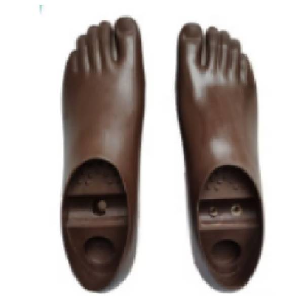 F800 Single Axis Dynamic Foot With Two Holes, With Big Toe Separate To Allow For Wearing Slippers 25 L Dark Brown