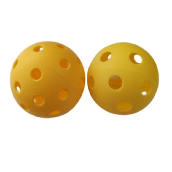 Pickleball Ball, 7.3cm Dia, 20g, 40 Holes Indoor, Color-Yellow, Price Per Piece