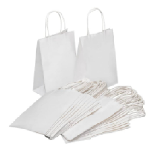 26*32*12cm 210g White Card Paper Gift Bag Asstd Design